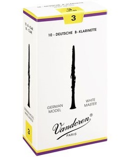 Reeds for Bb GERMAN CLARINET WhiteMaster Traditional,by Vandoren